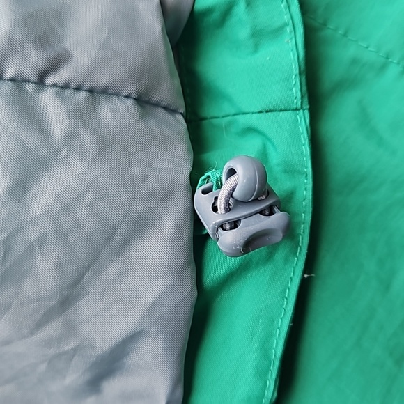 Columbia Green White Midweight Soft Shell Windbreaker Rain Jacket L - Picture 8 of 10